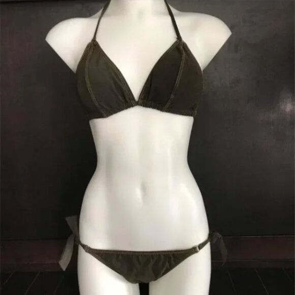 Billabong surf olive triangle bikini set - Picture 2 of 7